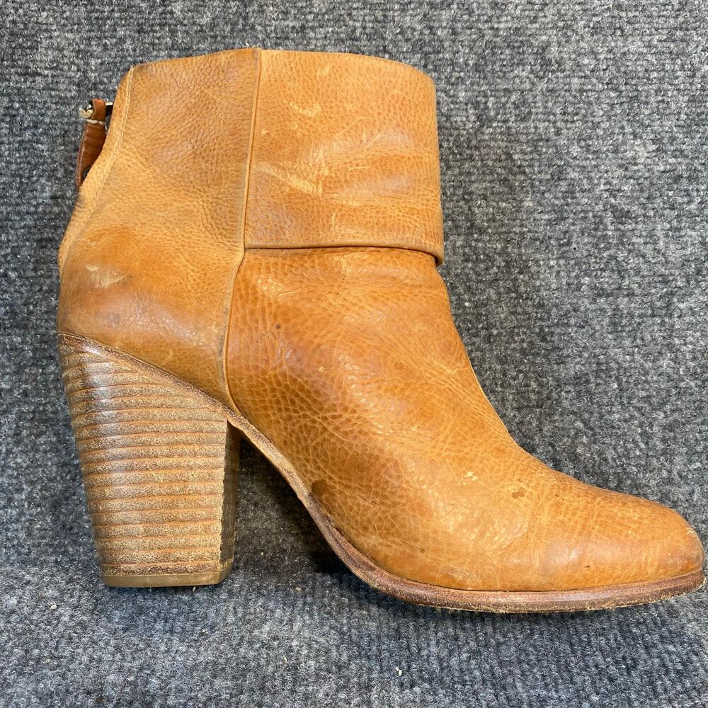 Rag & Bone Newbury Ankle Boot Bootie CAMEL TAN Leather Womens 41 US 10.5 $450 - Picture 2 of 9
